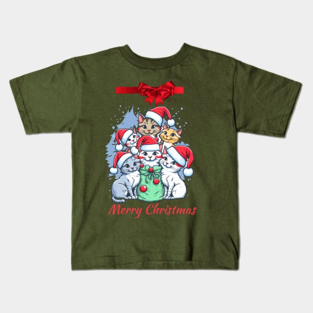 Merry Christmas Kids T-Shirt by Jimmynice